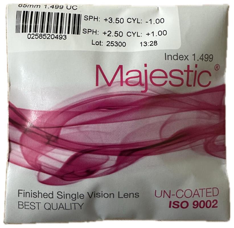 MONOFOCAL ORGANICO BLANCO DE STOCK CIL +025